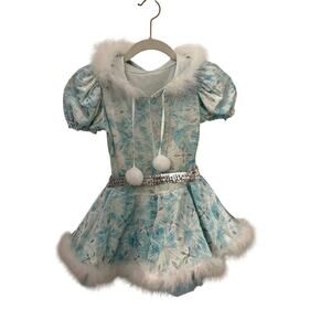 Girls Ice Ice Baby Winter Princess Ice Queen Snowflake Dance Recital Costume Lg